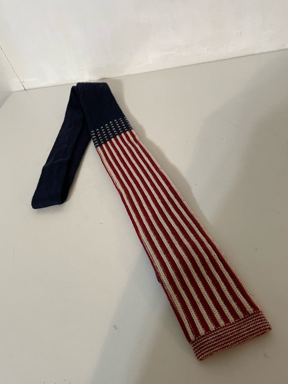 Vintage Cotton USA Flag Tie